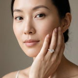 Yellow gold Heart Brilliant Diamond Pavé Band with Six-Prong Setting_4