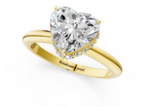 Yellow gold Heart Brilliant Solitaire Engagement Ring with Six-Prong Setting and Classic Band_21