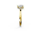 Yellow gold Heart Brilliant Solitaire Engagement Ring with Six-Prong Setting and Classic Band_22