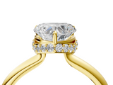 Yellow gold Heart Brilliant Solitaire Engagement Ring with Six-Prong Setting and Classic Band_24