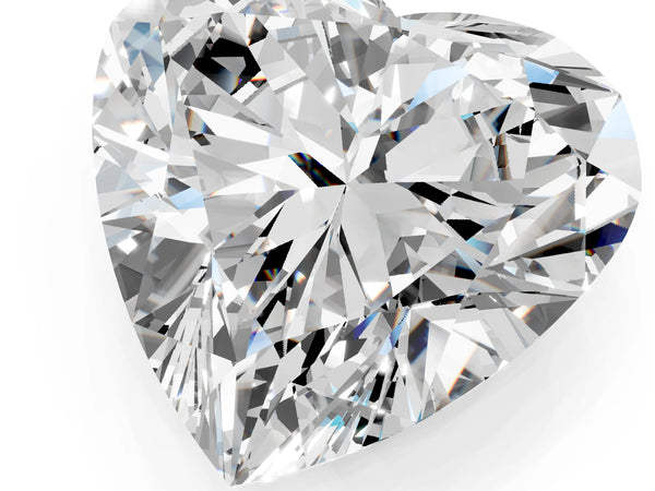 Yellow gold Heart Brilliant Solitaire with Pavé Band and Claw Prong Setting