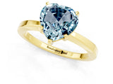 Yellow gold Heart Cut Aquamarine Solitaire Engagement Ring with Classic Band and Four-Prong Setting_25