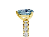 Yellow gold Heart Cut Aquamarine Solitaire Pavé Engagement Ring with Round Band and Prong Setting_17