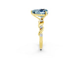 Yellow gold Heart Cut Aquamarine Solitaire Twisted Band with Round  Accents and Prong Setting_14