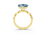 Yellow gold Heart Cut Aquamarine Solitaire Twisted Band with Round  Accents and Prong Setting_15