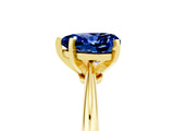 Yellow gold Heart Cut Blue Sapphire Solitaire Engagement Ring with Classic Band and Four-Prong Setting_17