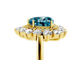 Yellow gold Heart Cut Blue Topaz Floral Double Halo Engagement Ring with Prong Setting_77