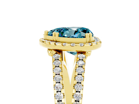 Yellow gold Heart Cut Blue Topaz Halo Split Shank Engagement Ring_17