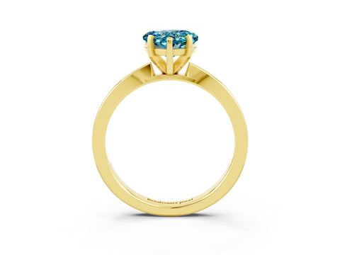 Yellow gold Heart Cut Blue Topaz Solitaire Engagement Ring with Classic Band and Four-Prong Setting_27
