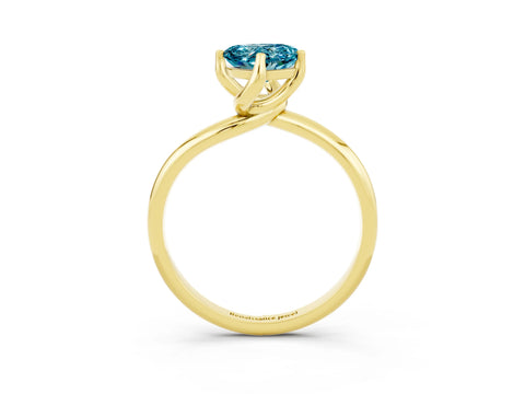Yellow gold Heart Cut Blue Topaz Solitaire Engagement Ring with Four-Prong Setting and Classic Band_15