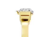 Yellow gold Heart Cut Brilliant Solitaire Diamond Ring with Channel Set Band and Bar Prong Setting_17