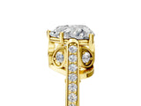Yellow gold Heart Cut Cathedral Pave Diamond Engagement Ring with Six-Prong Setting_37