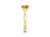 Yellow gold Heart Cut Citrine Solitaire Engagement Ring with Cathedral Setting and Four-Prong Mount_26