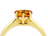Yellow gold Heart Cut Citrine Solitaire Engagement Ring with Classic Band and Four-Prong Setting_28