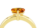 Yellow gold Heart Cut Citrine Solitaire Engagement Ring with Round Band and Four-Prong Setting_4