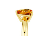 Yellow gold Heart Cut Citrine Solitaire Engagement Ring with Round Band and Four-Prong Setting_5