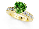 Yellow gold Heart Cut Cut Channel Set Diamond Engagement Ring with Four-Prong Setting_1