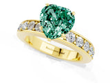 Yellow gold Heart Cut Cut Channel Set Diamond Engagement Ring with Four-Prong Setting_1