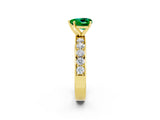 Yellow gold Heart Cut Cut Channel Set Diamond Engagement Ring with Four-Prong Setting_2