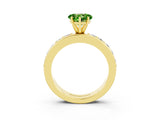Yellow gold Heart Cut Cut Channel Set Diamond Engagement Ring with Four-Prong Setting_3