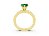 Yellow gold Heart Cut Cut Channel Set Diamond Engagement Ring with Four-Prong Setting_3