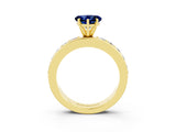 Yellow gold Heart Cut Cut Channel Set Diamond Engagement Ring with Four-Prong Setting_3