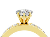 Yellow gold Heart Cut Cut Channel Set Diamond Engagement Ring with Four-Prong Setting_4