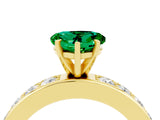 Yellow gold Heart Cut Cut Channel Set Diamond Engagement Ring with Four-Prong Setting_4