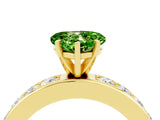 Yellow gold Heart Cut Cut Channel Set Diamond Engagement Ring with Four-Prong Setting_4