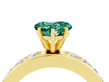 Yellow gold Heart Cut Cut Channel Set Diamond Engagement Ring with Four-Prong Setting_4