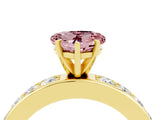 Yellow gold Heart Cut Cut Channel Set Diamond Engagement Ring with Four-Prong Setting_4