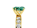 Yellow gold Heart Cut Cut Channel Set Diamond Engagement Ring with Four-Prong Setting_5