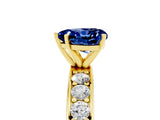 Yellow gold Heart Cut Cut Channel Set Diamond Engagement Ring with Four-Prong Setting_5