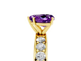 Yellow gold Heart Cut Cut Channel Set Diamond Engagement Ring with Four-Prong Setting_5