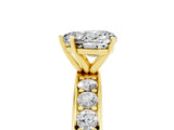 Yellow gold Heart Cut Cut Channel Set Diamond Engagement Ring with Four-Prong Setting_5
