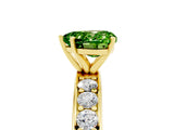 Yellow gold Heart Cut Cut Channel Set Diamond Engagement Ring with Four-Prong Setting_5