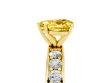Yellow gold Heart Cut Cut Channel Set Diamond Engagement Ring with Four-Prong Setting_5