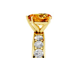 Yellow gold Heart Cut Cut Channel Set Diamond Engagement Ring with Four-Prong Setting_5