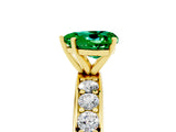 Yellow gold Heart Cut Cut Channel Set Diamond Engagement Ring with Four-Prong Setting_5