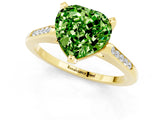 Yellow gold Heart Cut Cut Channel Set Solitaire Engagement Ring with Four-Prong Setting_1