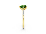 Yellow gold Heart Cut Cut Channel Set Solitaire Engagement Ring with Four-Prong Setting_2
