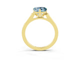 Yellow gold Heart Cut Cut Channel Set Solitaire Engagement Ring with Four-Prong Setting_3