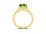 Yellow gold Heart Cut Cut Channel Set Solitaire Engagement Ring with Four-Prong Setting_3