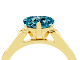 Yellow gold Heart Cut Cut Channel Set Solitaire Engagement Ring with Four-Prong Setting_4