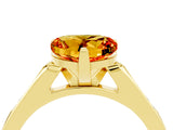 Yellow gold Heart Cut Cut Channel Set Solitaire Engagement Ring with Four-Prong Setting_4