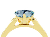 Yellow gold Heart Cut Cut Channel Set Solitaire Engagement Ring with Four-Prong Setting_4