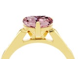 Yellow gold Heart Cut Cut Channel Set Solitaire Engagement Ring with Four-Prong Setting_4