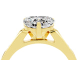 Yellow gold Heart Cut Cut Channel Set Solitaire Engagement Ring with Four-Prong Setting_4