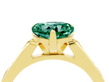 Yellow gold Heart Cut Cut Channel Set Solitaire Engagement Ring with Four-Prong Setting_4