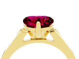 Yellow gold Heart Cut Cut Channel Set Solitaire Engagement Ring with Four-Prong Setting_4